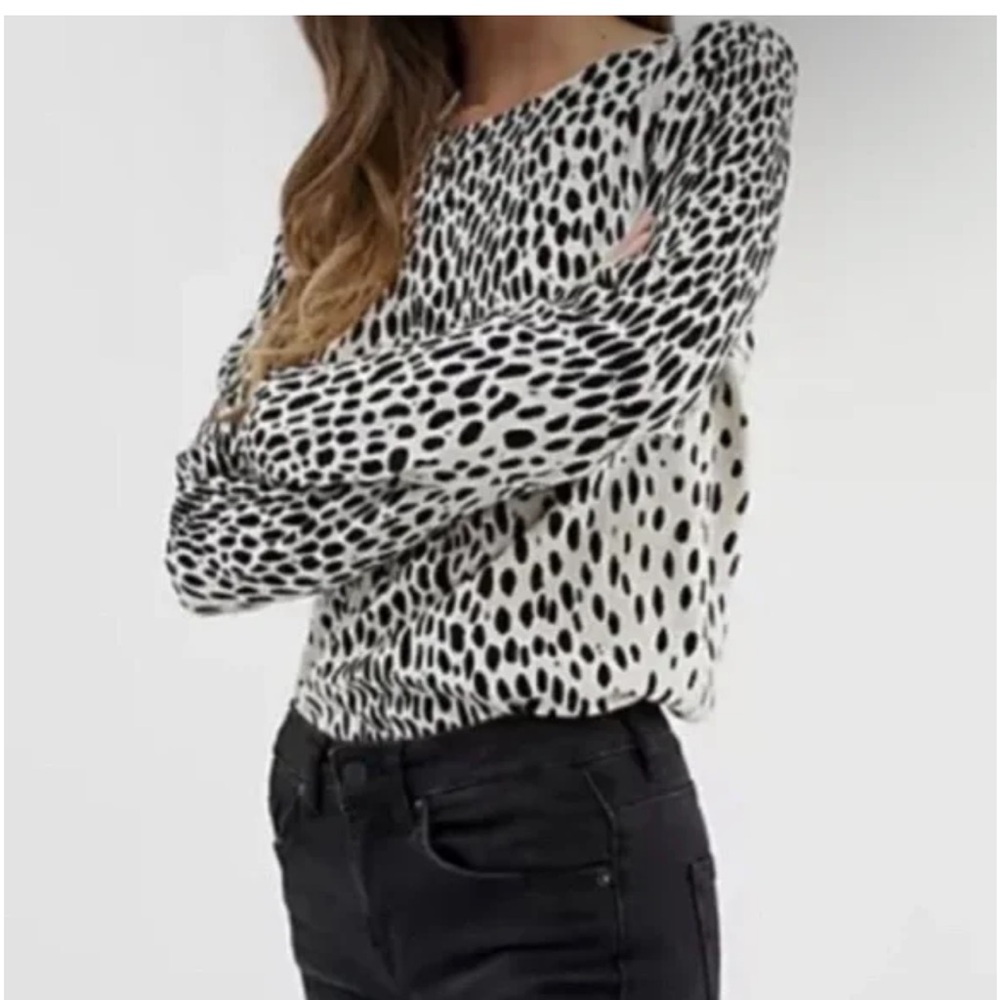NWOT J. Crew Mercantile Animal Print 100% Cotton Sweater Size Small